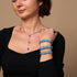 Indigo Glacier | Indigo x Arctic Blue | Double Firefly Glass Bracelet